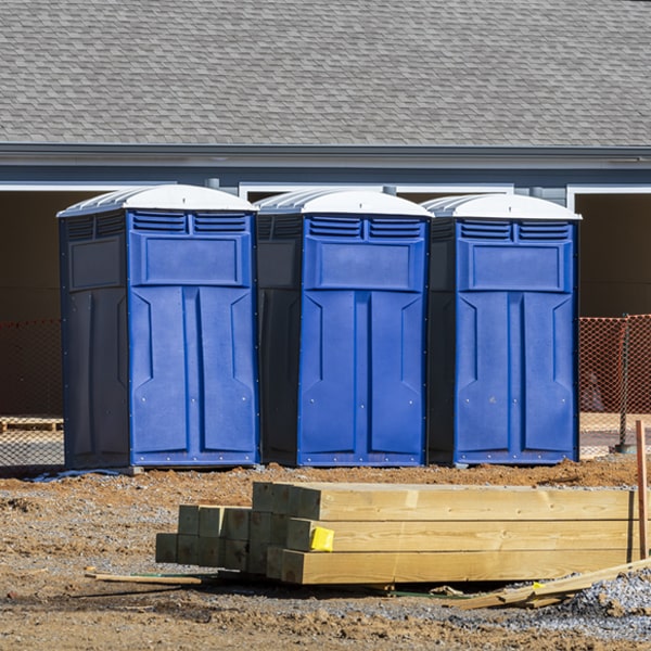how often are the porta potties cleaned and serviced during a rental period in Woodlake CA